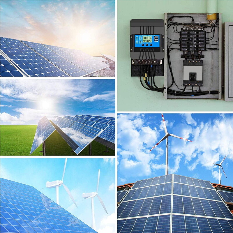 30A Solar Panel Battery Charge Controller 12V/24V LCD Regulator Auto Dual USB