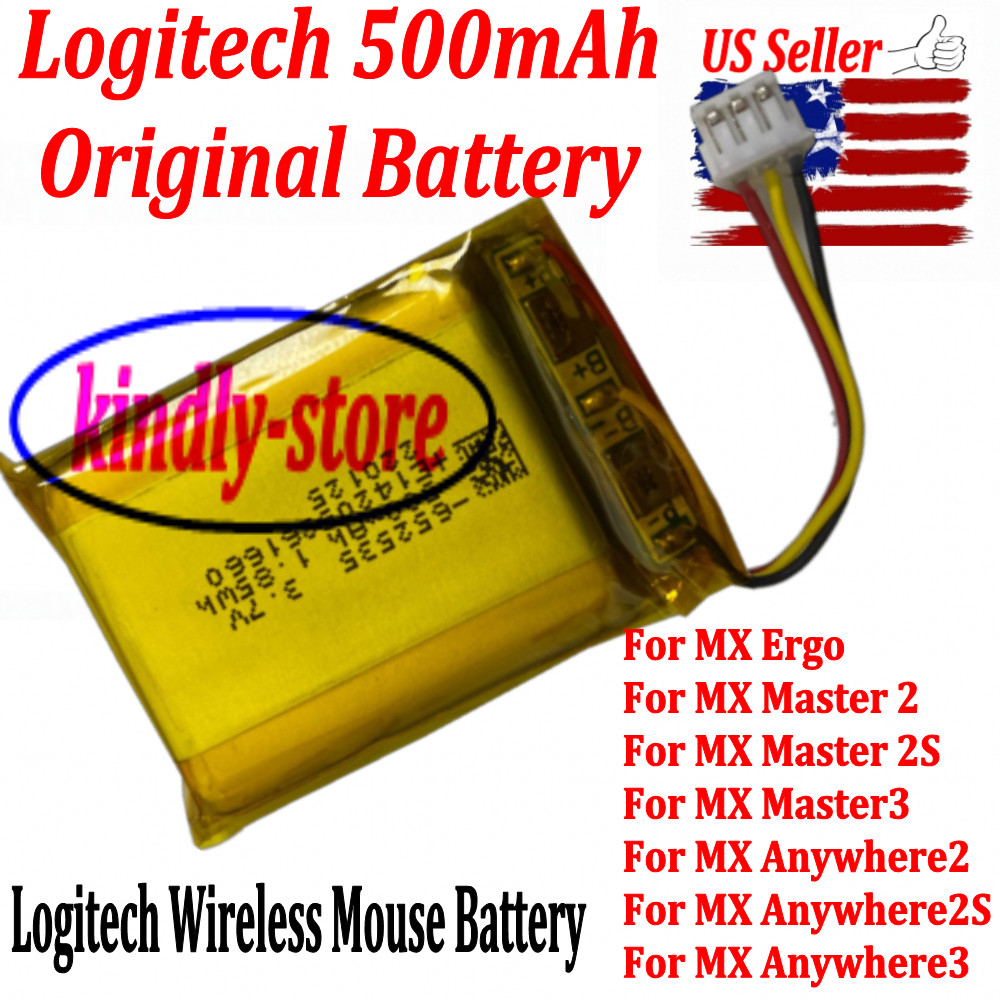 500mAh Battery For Logitech Wireless Mouse MX Anywhere2/2S MX Master 2s /MX Ergo