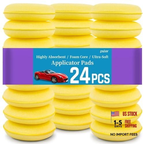 Car Wax Applicator Pad 24 PCS - Foam Applicator Pads 4 Inch Round 10CM-24PCS