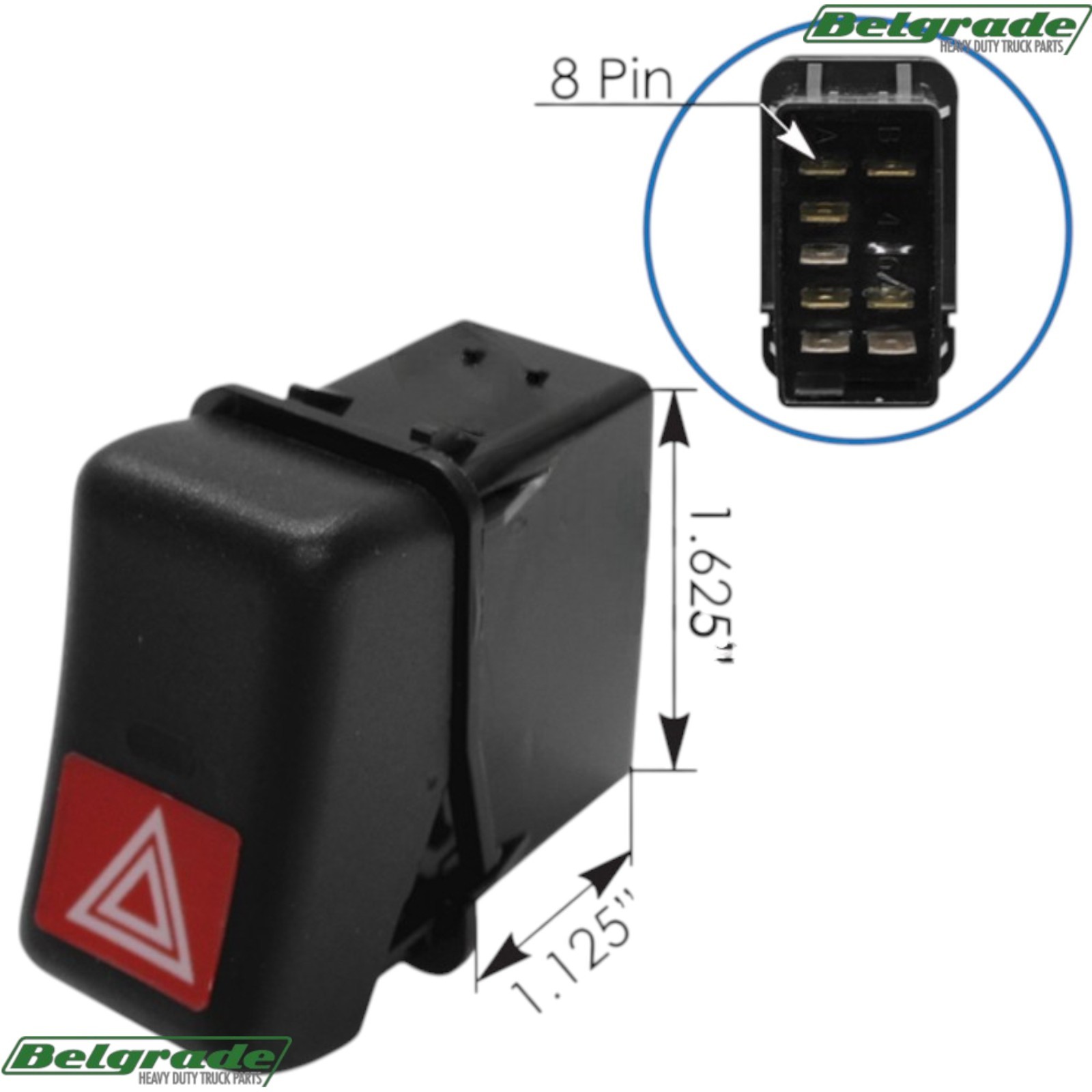 577.96525 Hazard Warning Switch Volvo 1624139 - 1998-2004 VN, VNL, VNM