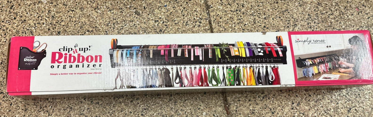 Ribbon Organizer Crafting Rack  Simply Renee Clip It Up 36 inch NEW