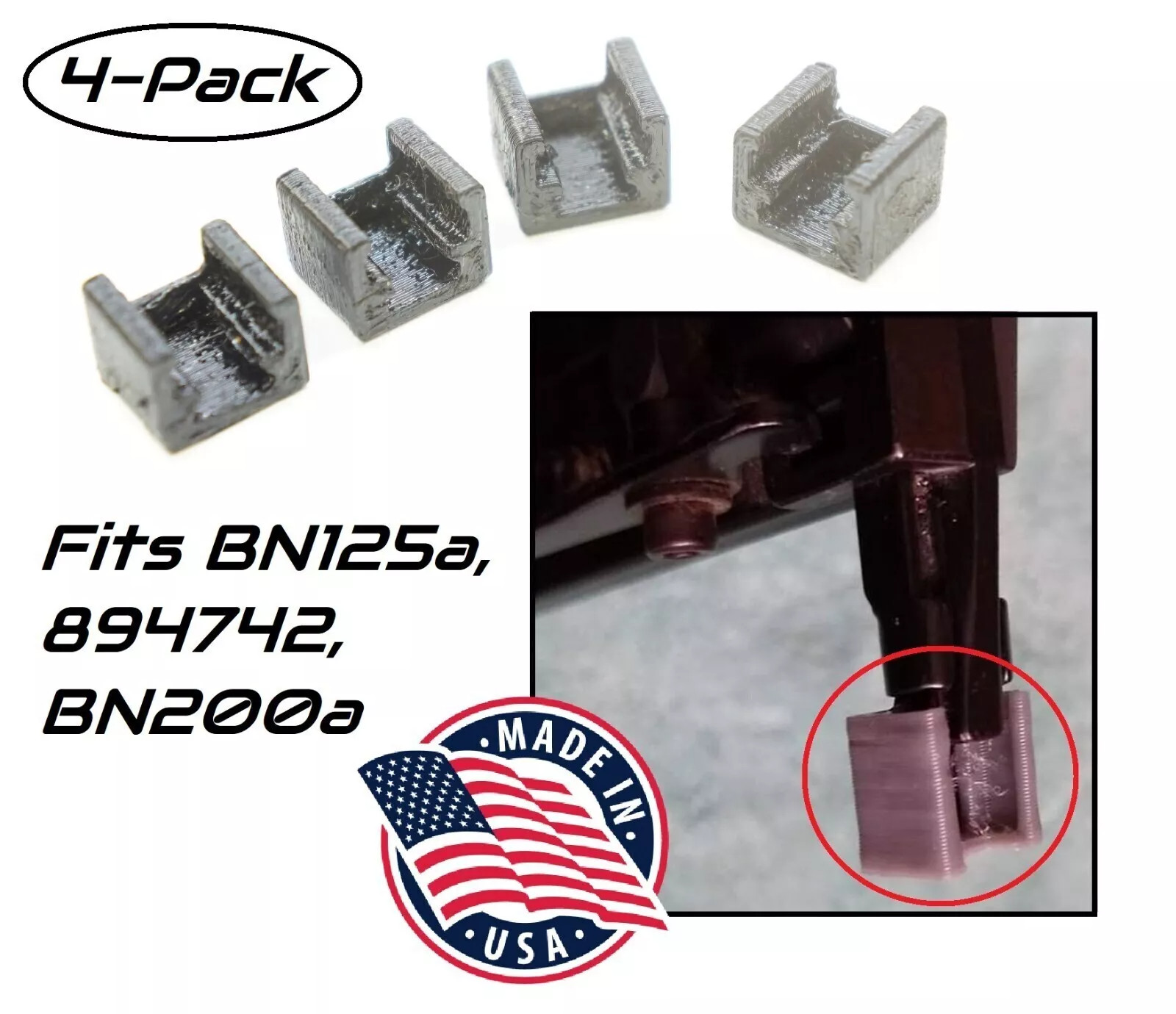 (4) Porter Cable Brad Nailer Nose Cushion Bumper - 894742 BN125a, BN200a, NS150a