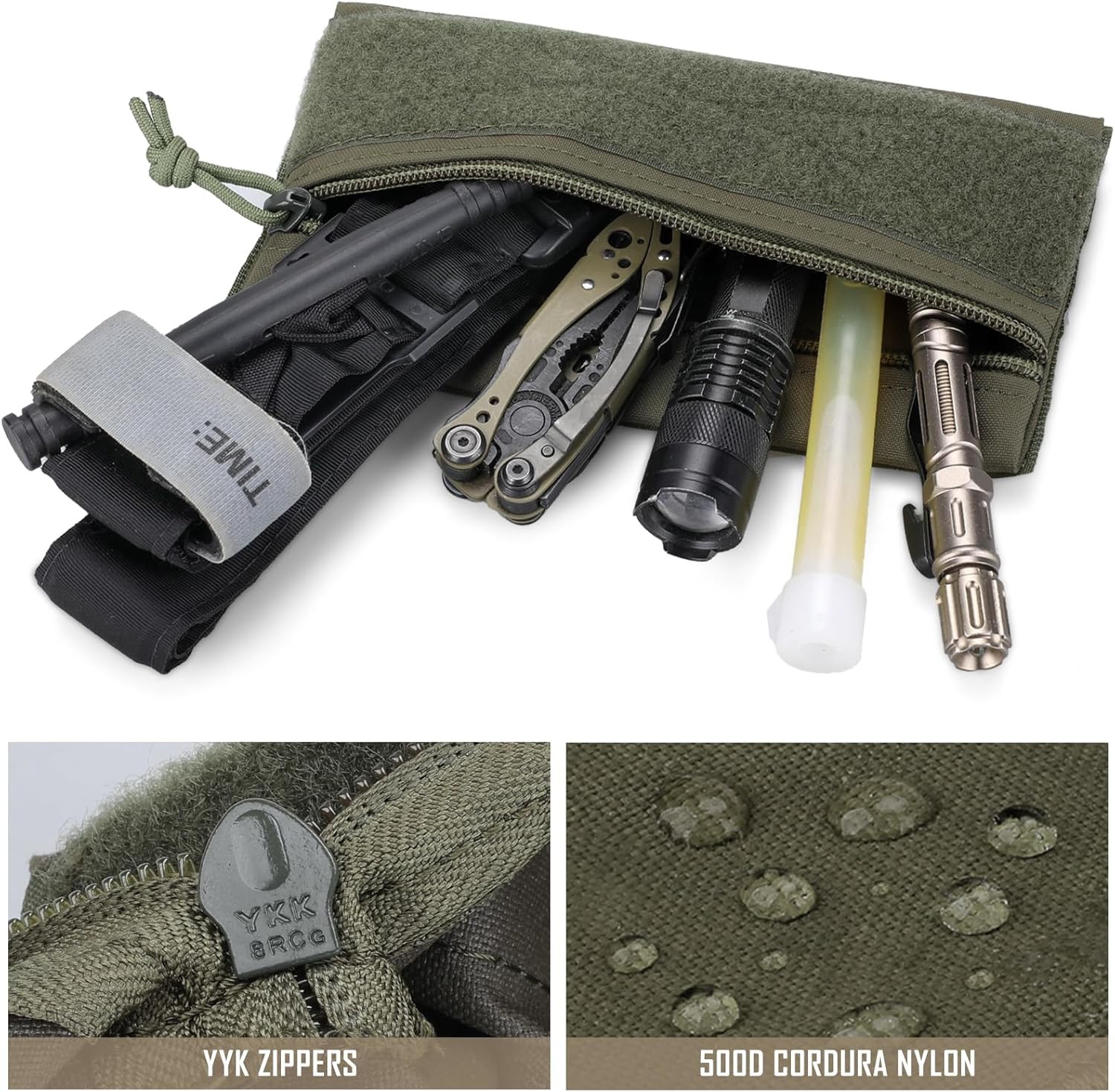 Tactical Tool Zipper Pouch Bag Insert EDC Organizer Utility Admin Storage Pocket