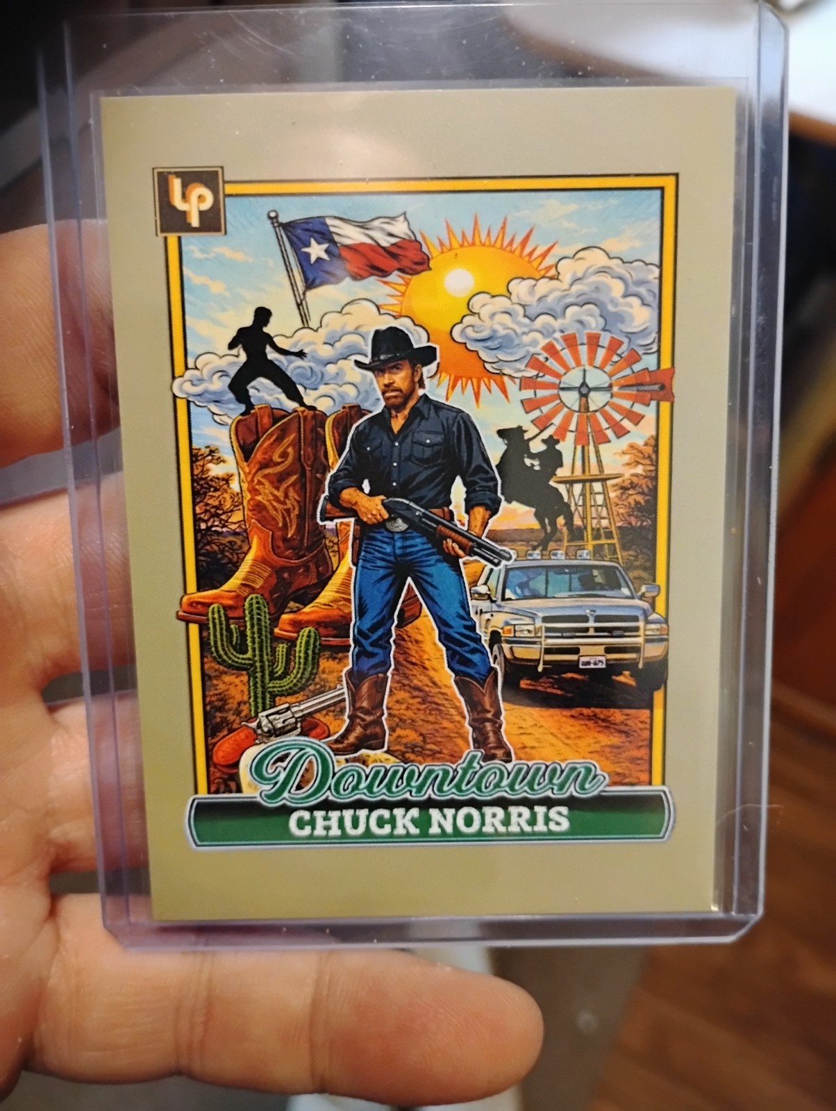 Chuck Norris Downtown. (Non Holo) Tribute Art Card