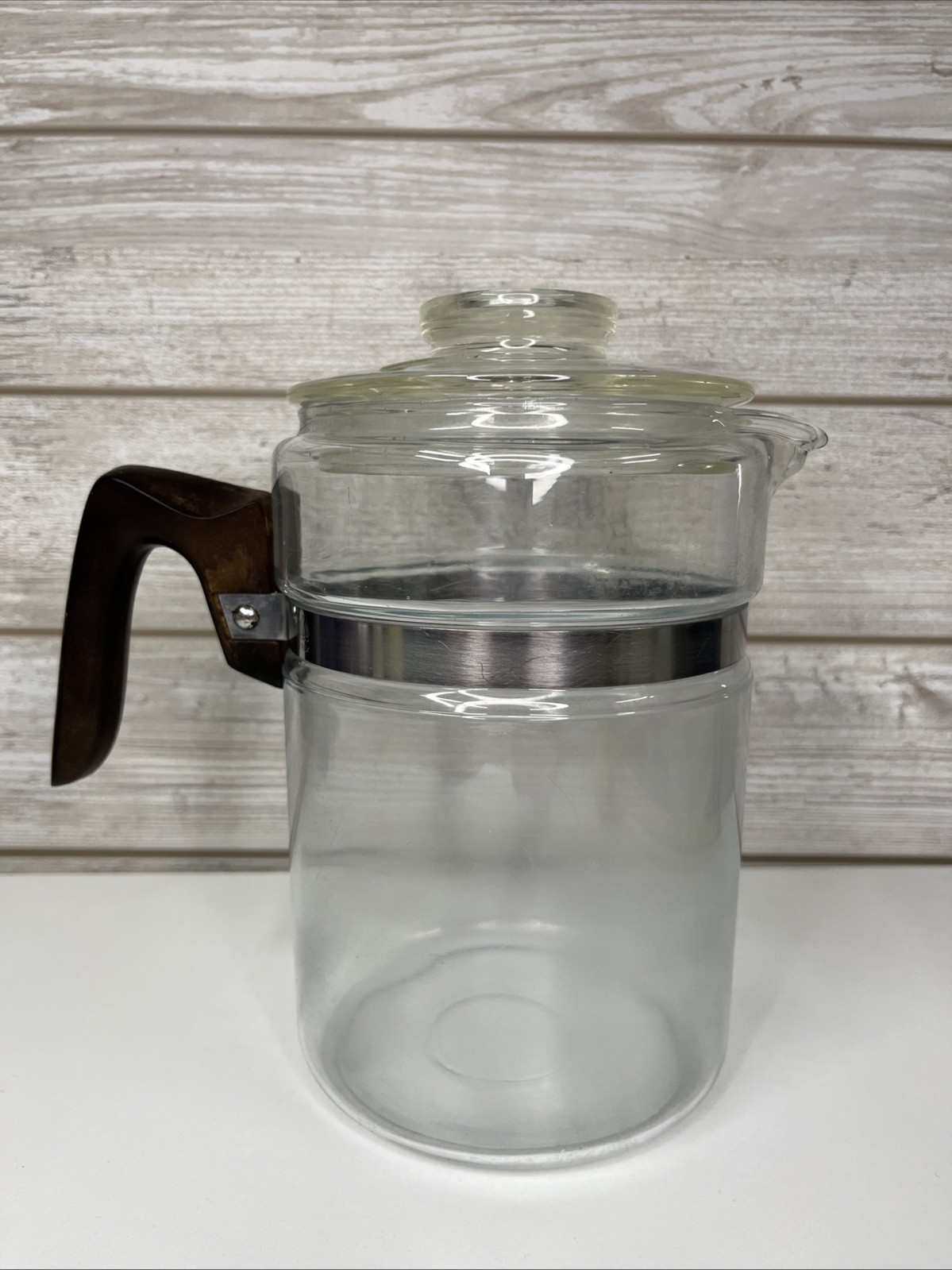 Pyrex Flameware Coffee Percolator w lid 6 Cup 7826-B w/Bakelite Handle Only*READ