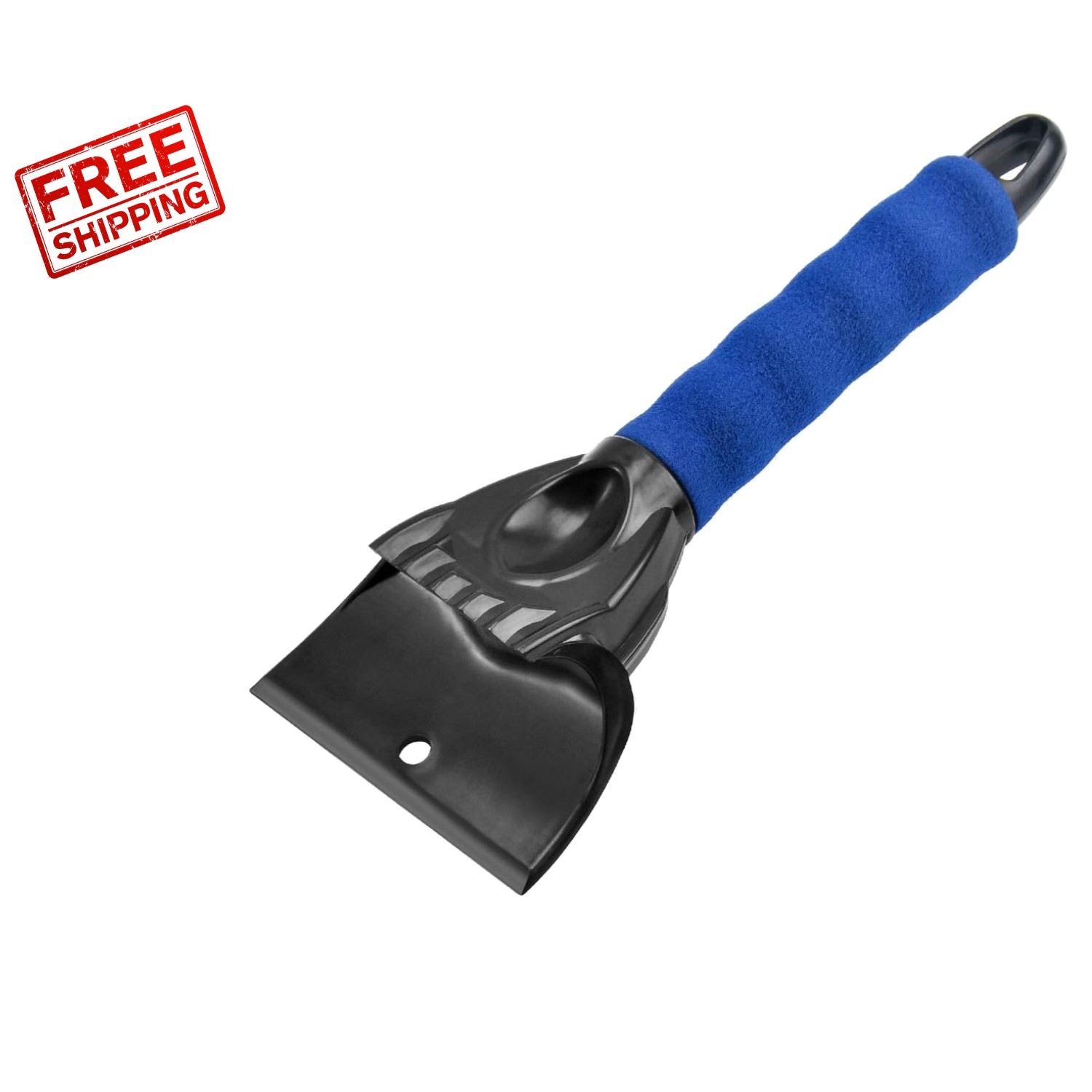Lightweight 10" Ice Scraper with Comfortable Foam Grip - Car & Truck Essential