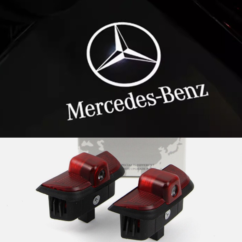 2x Led Door Light Puddle Ghost Shadow Laser Projector For Mercedes Benz C-Class