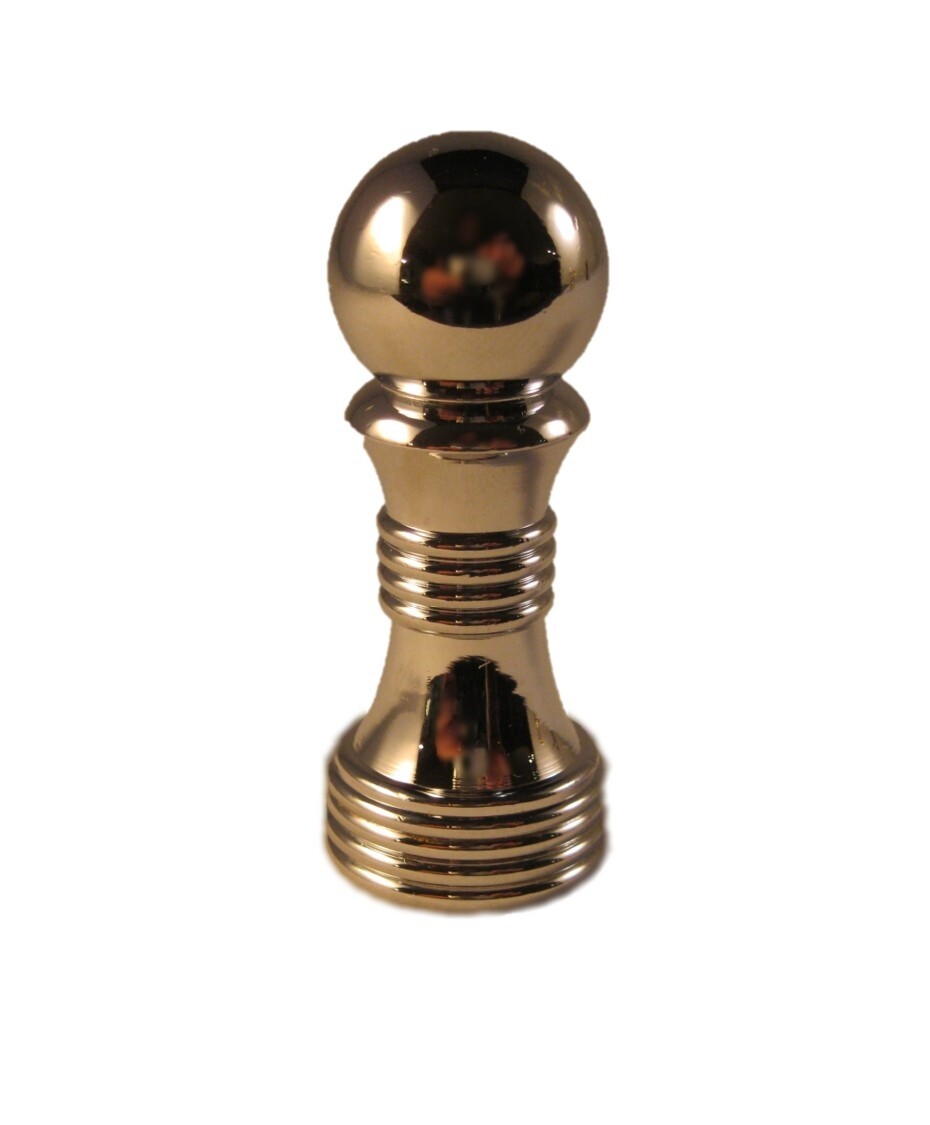 Lamp Finial-BALL ON BASE-Chrome Finish, Highly detailed machined metal