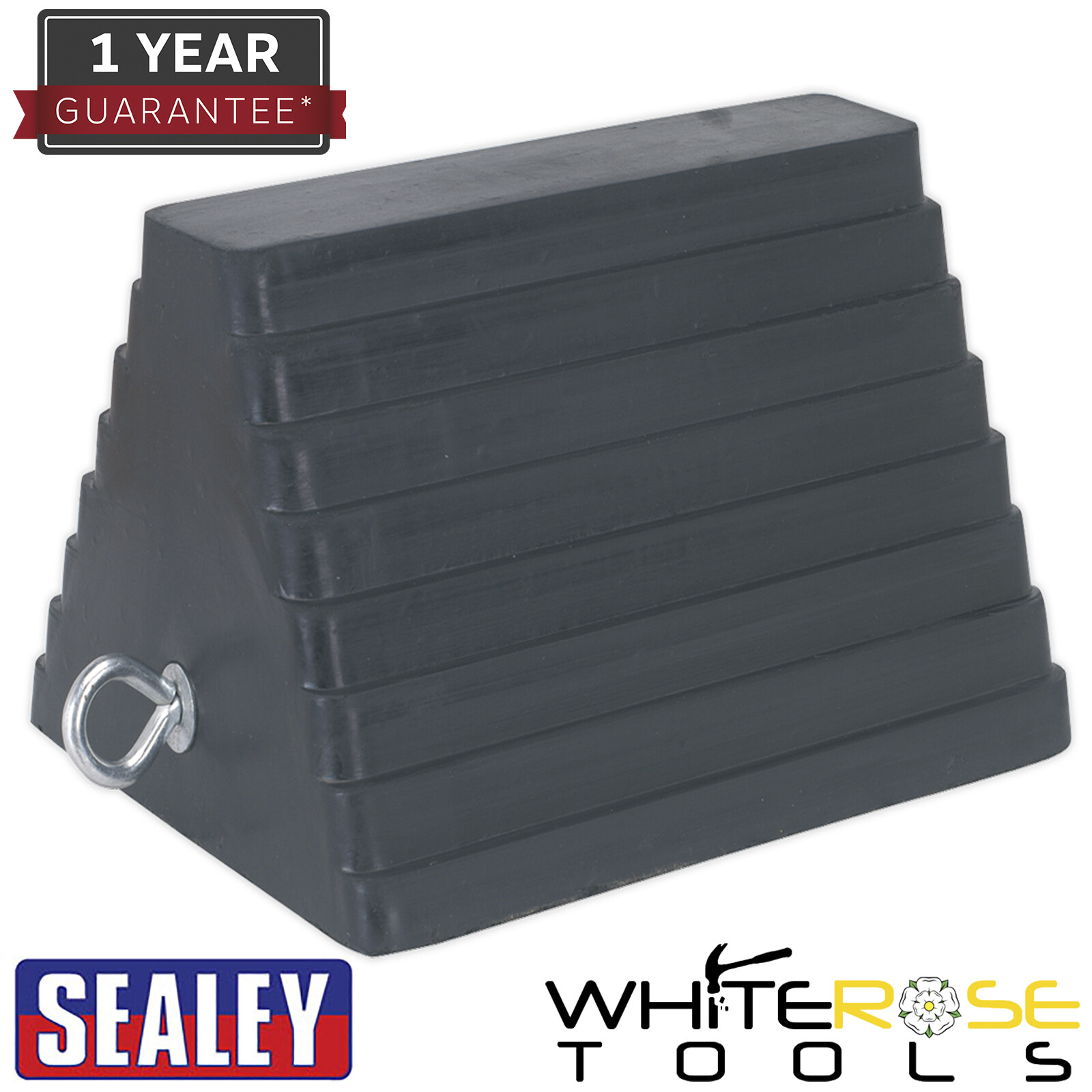 Sealey Rubber Wheel Chock 3.8kg - Single Garage