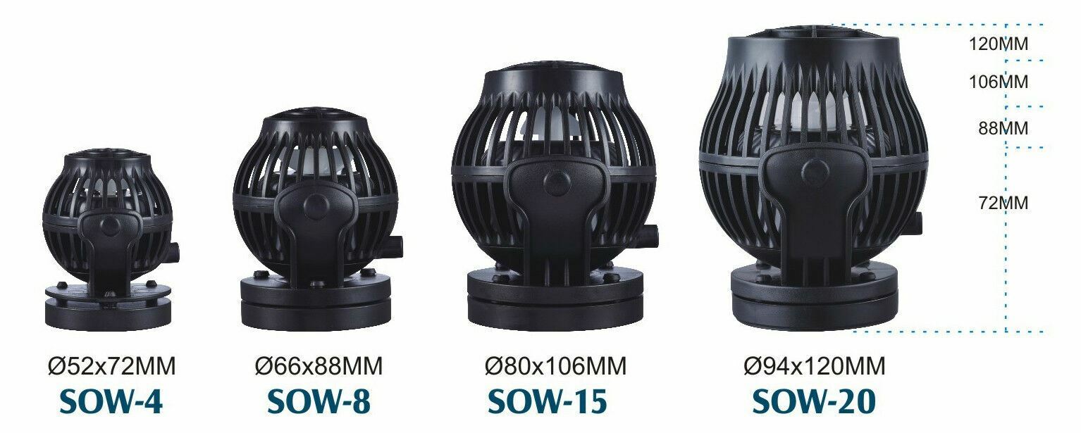Jebao SOW-8 Wave Maker Flow Pump with Controller for Marine Reef Aquarium