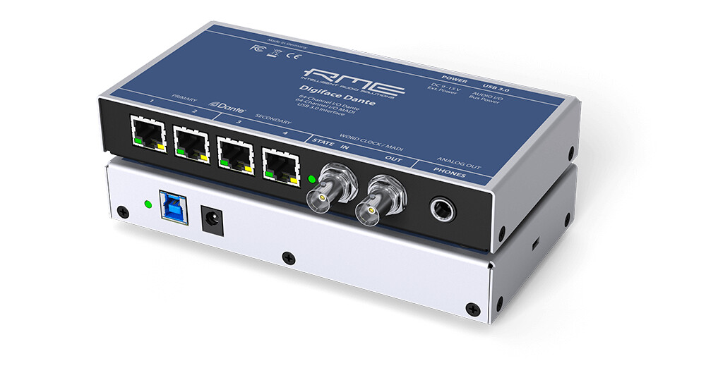 RME DIGIFACE-DANTE 256-Ch USB 3.0 Audio Interface with Dante, MADI Coaxial I/O