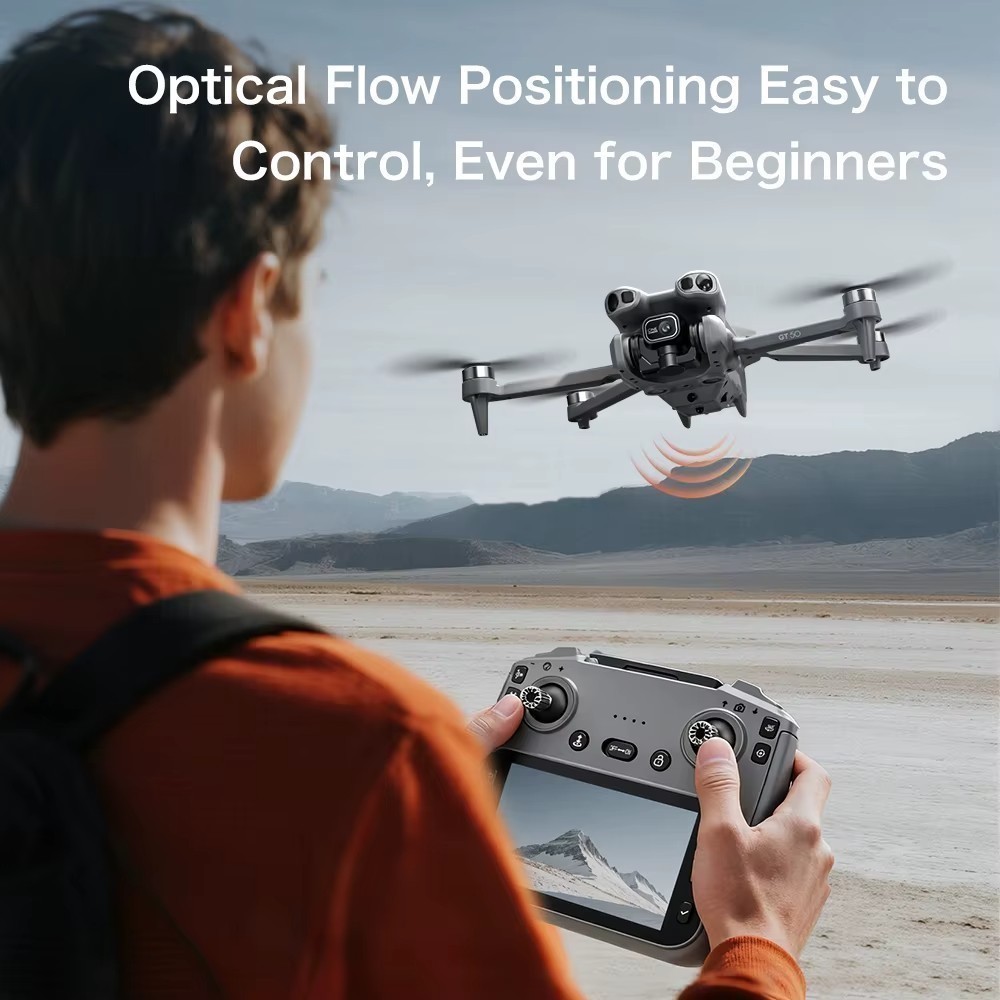 GT50 Brushless Drone 8K Dual Camera 4.3" Screen Obstacle Avoidance RC Quadcopter
