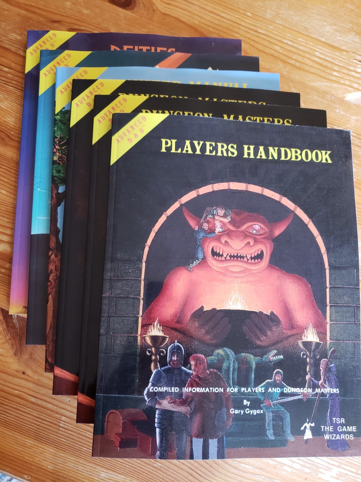 AD&D 1st Edition Bundle — PHB DMG MM FF DD — (6 books, POD, Softcover, VF/NM)