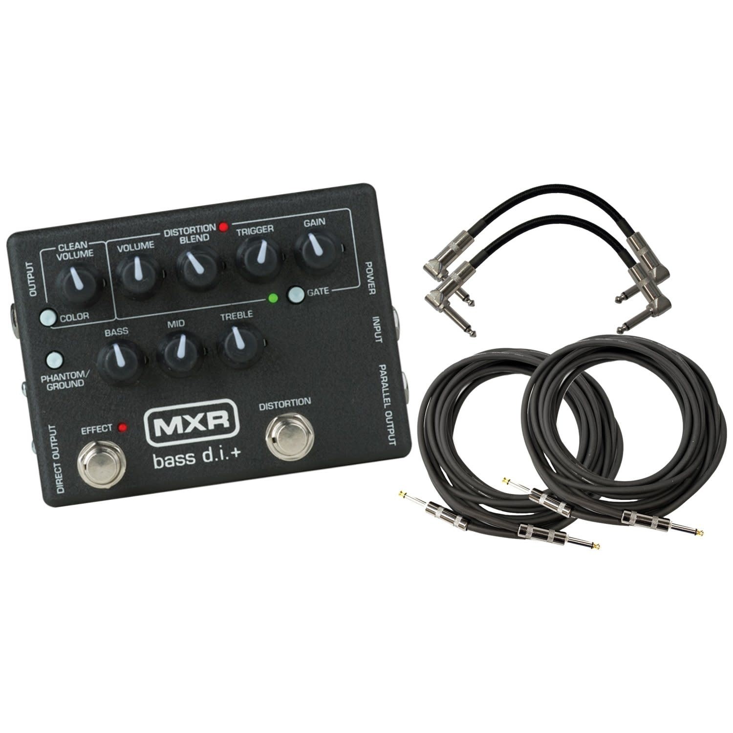 MXR M80 DI+ Bass Distortion Pedal w/ 4 Cables