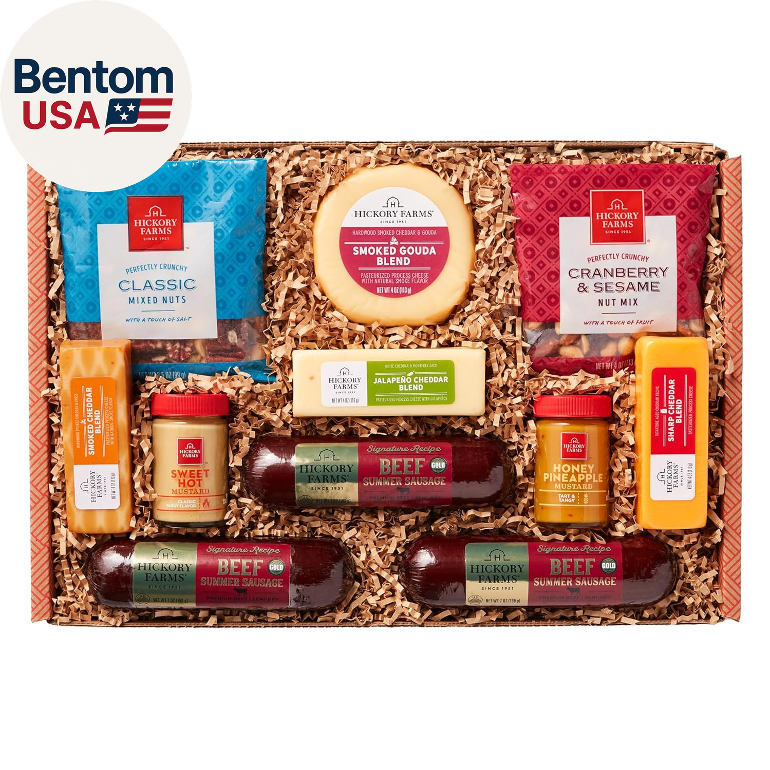 Signature Beef Meat and Cheese Gift Basket (Large) - Box Set | Charcuterie Board