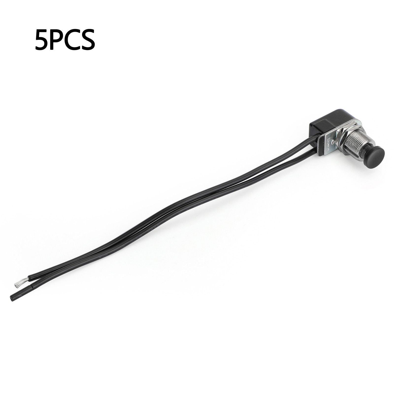 🔥5PCS Normally Open Momentary Self-resetting Push Button Reset Switch w/Wire