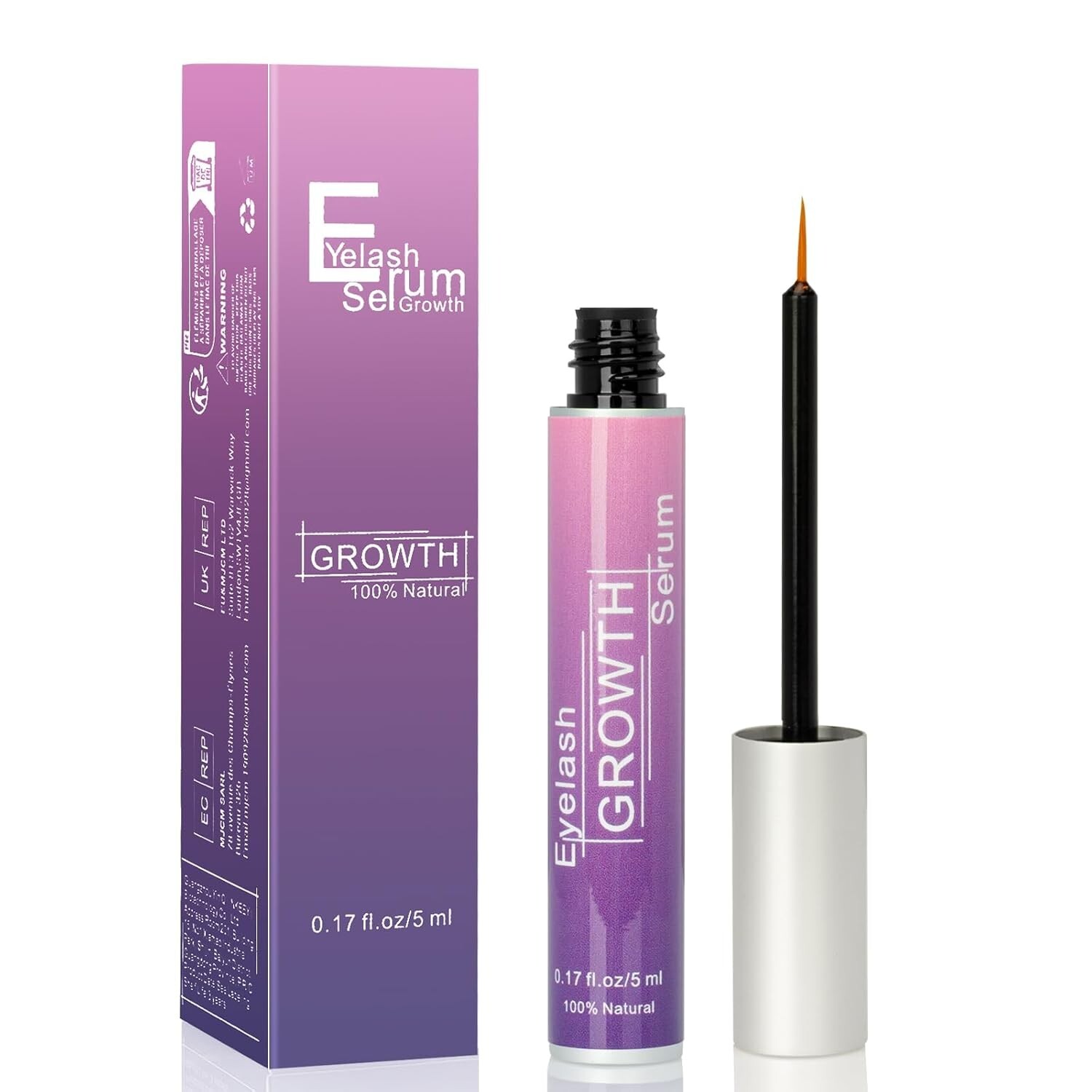 Premium Eyelash Growth Serum, Eyebrow Growth Serum, 18 Plant Extracts .. CR1