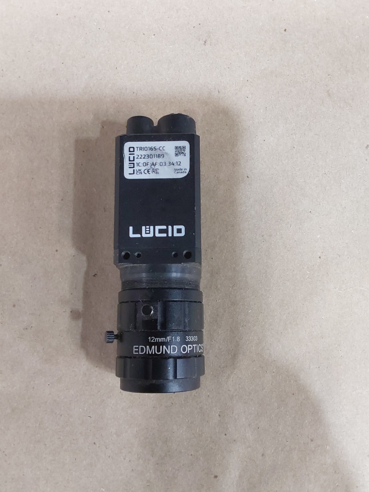 Lucid Vision Labs TRI016S-CC 12mm/F1.8..