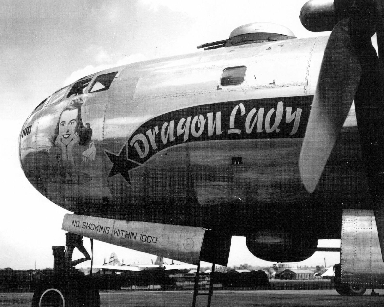 Boeing B-29 Superfortress Bomber "Dragon Lady" Nose Art 8x10 WWII WW2 Photo 793