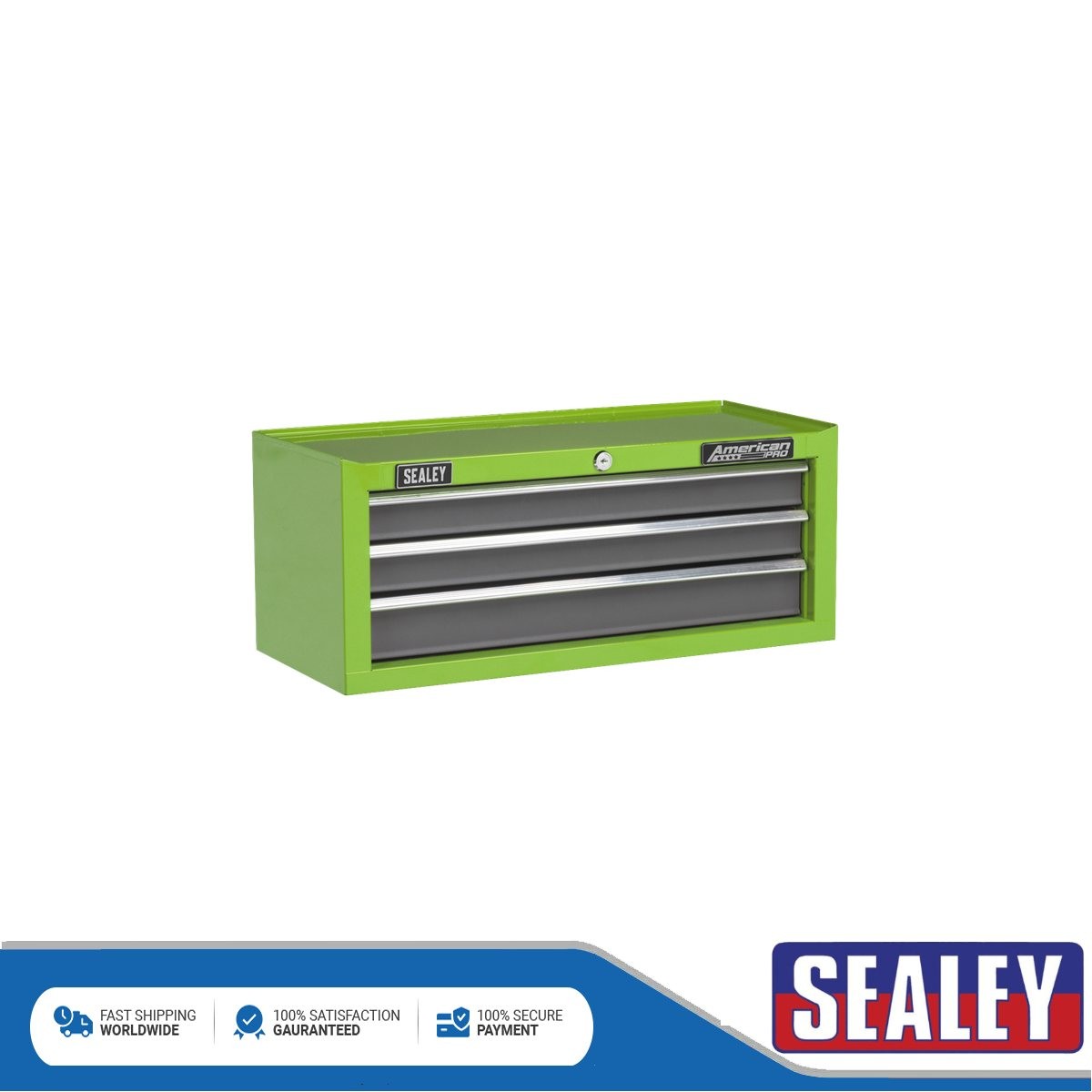 Sealey American PRO� Mid-Box Tool Chest 3 Drawer Green/Grey AP22309BBHV