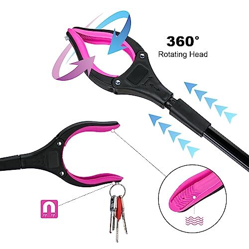 32 Inch Extra Long Grabber Tool Foldable Trash Claw Reaching Tool