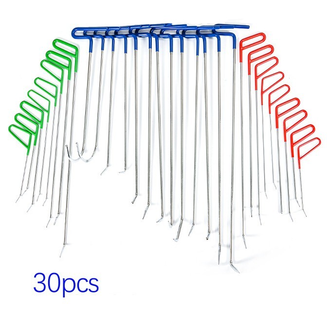 PDR Tools 30PCS/Set PDR Hook Rods 30-97cm Stainless Steel Crowbar PDR Tools