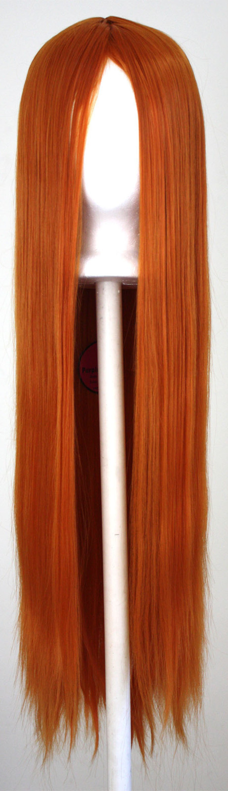 32'' Long Straight No Bangs Copper Brown Cosplay Wig NEW