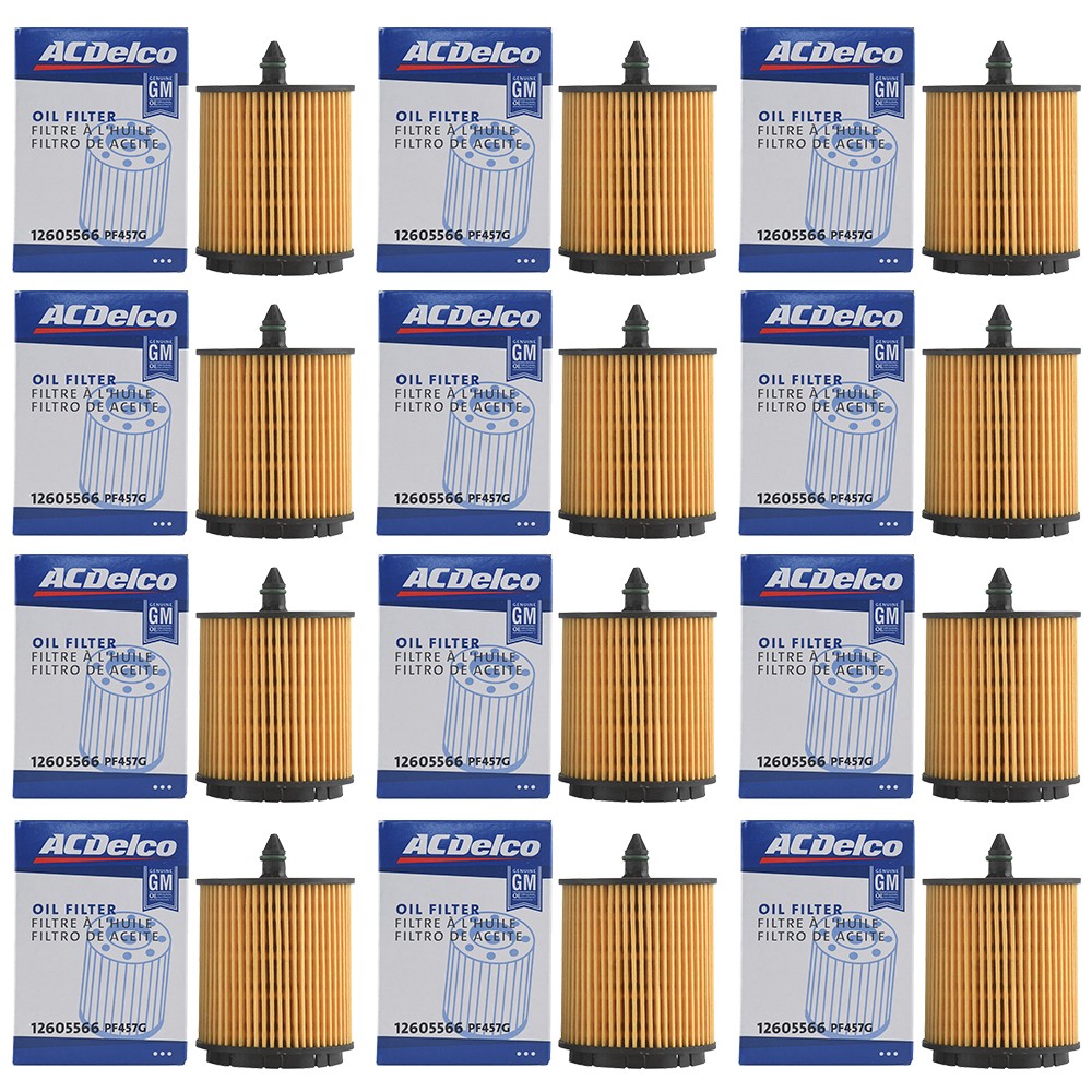 12pcs GENUINE GM ACDelco Engine Oil Filter Assembly for Chevy GMC PF457G PF457GF