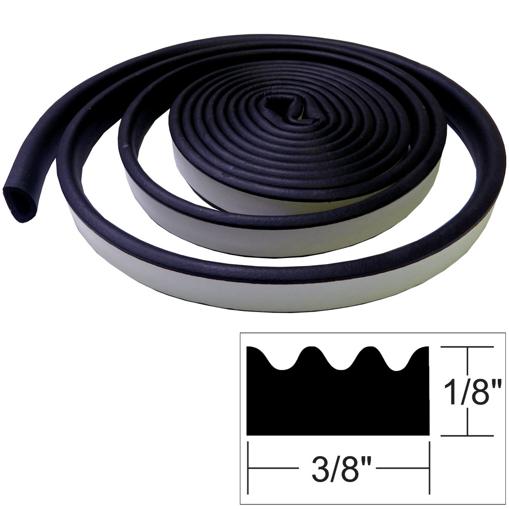 Taco Marine V30-0113B10-1 Weather Seal 10'L X 1/8 "H 3/8 "W Black
