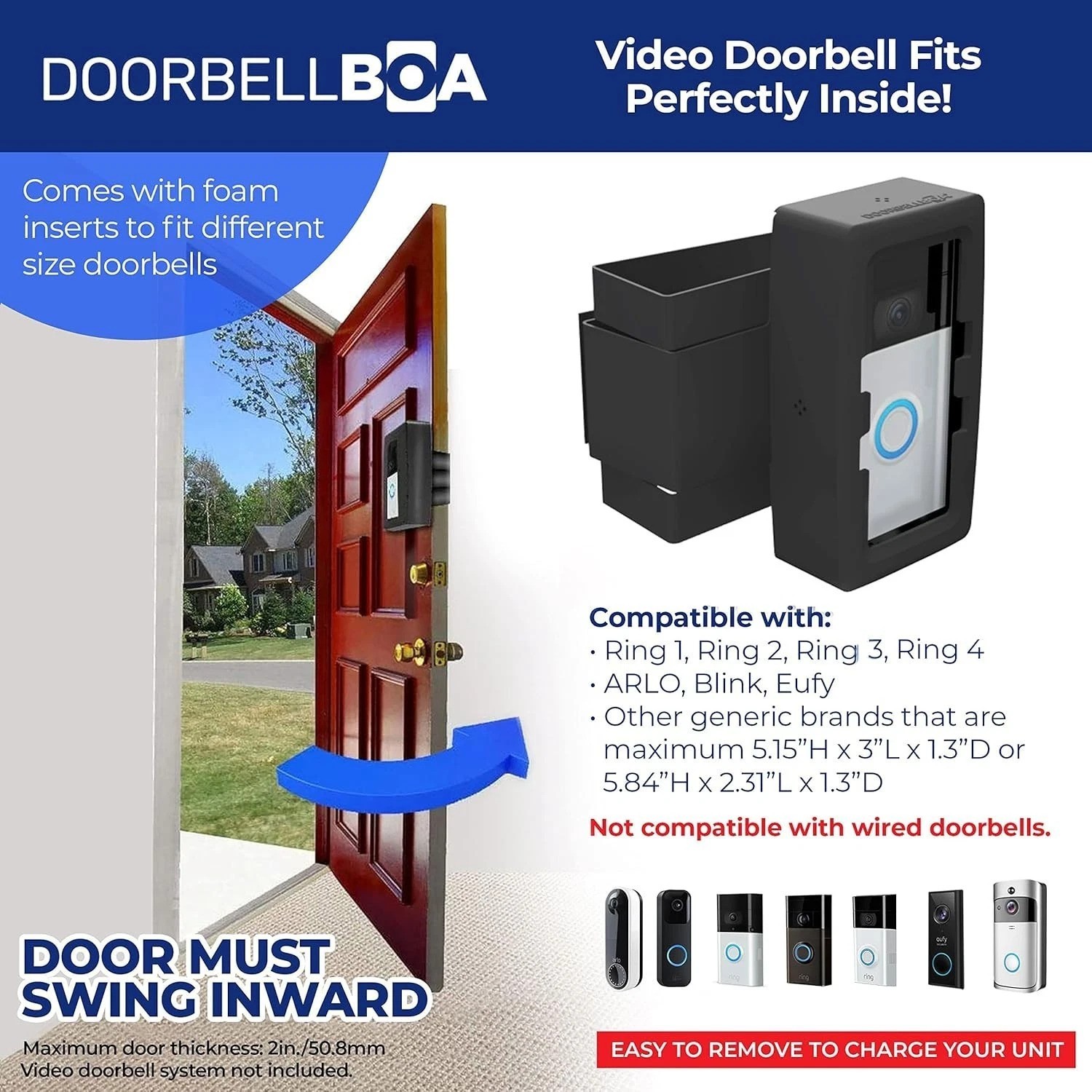 Anti-Theft Wireless Doorbell Holder