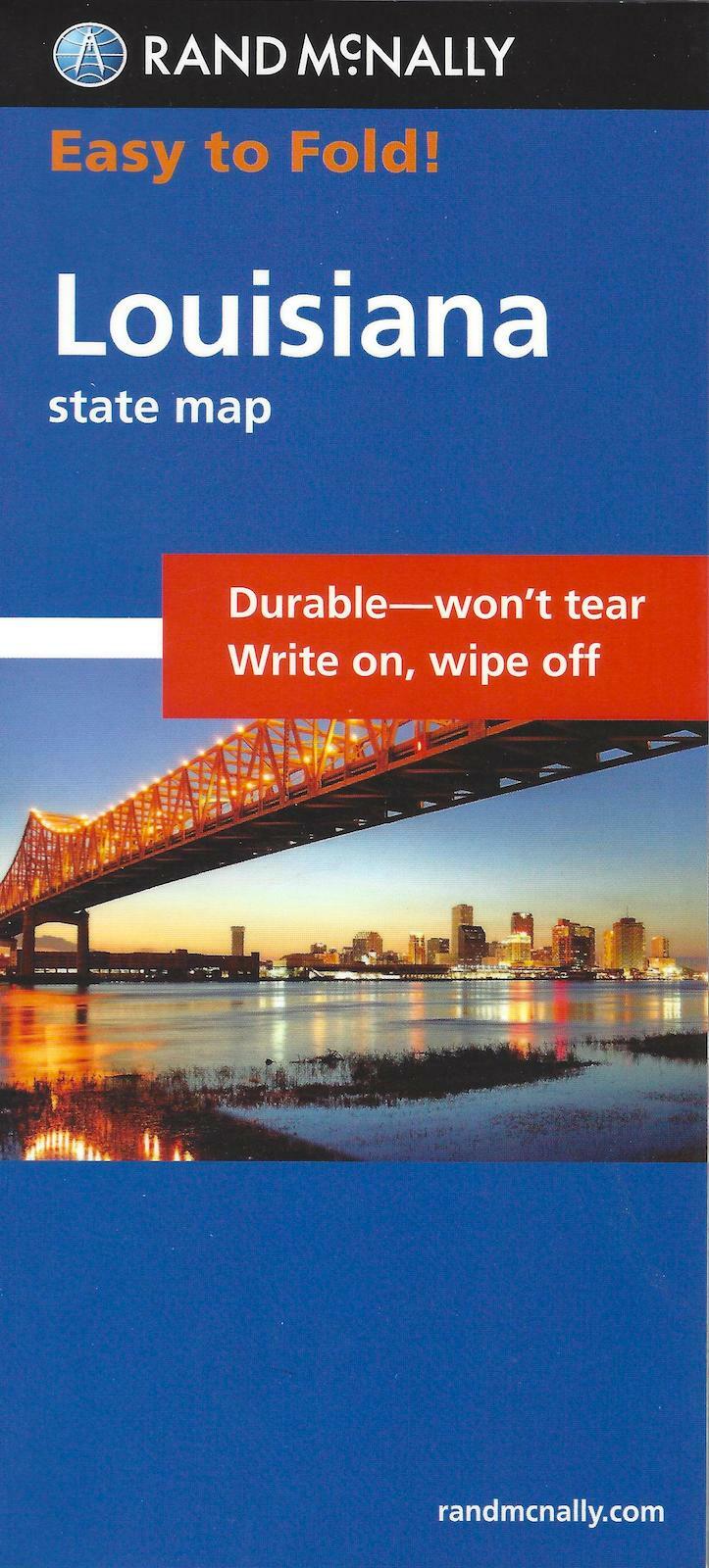 Louisiana, Easy-to-Fold, Laminated State Map, by Rand McNally
