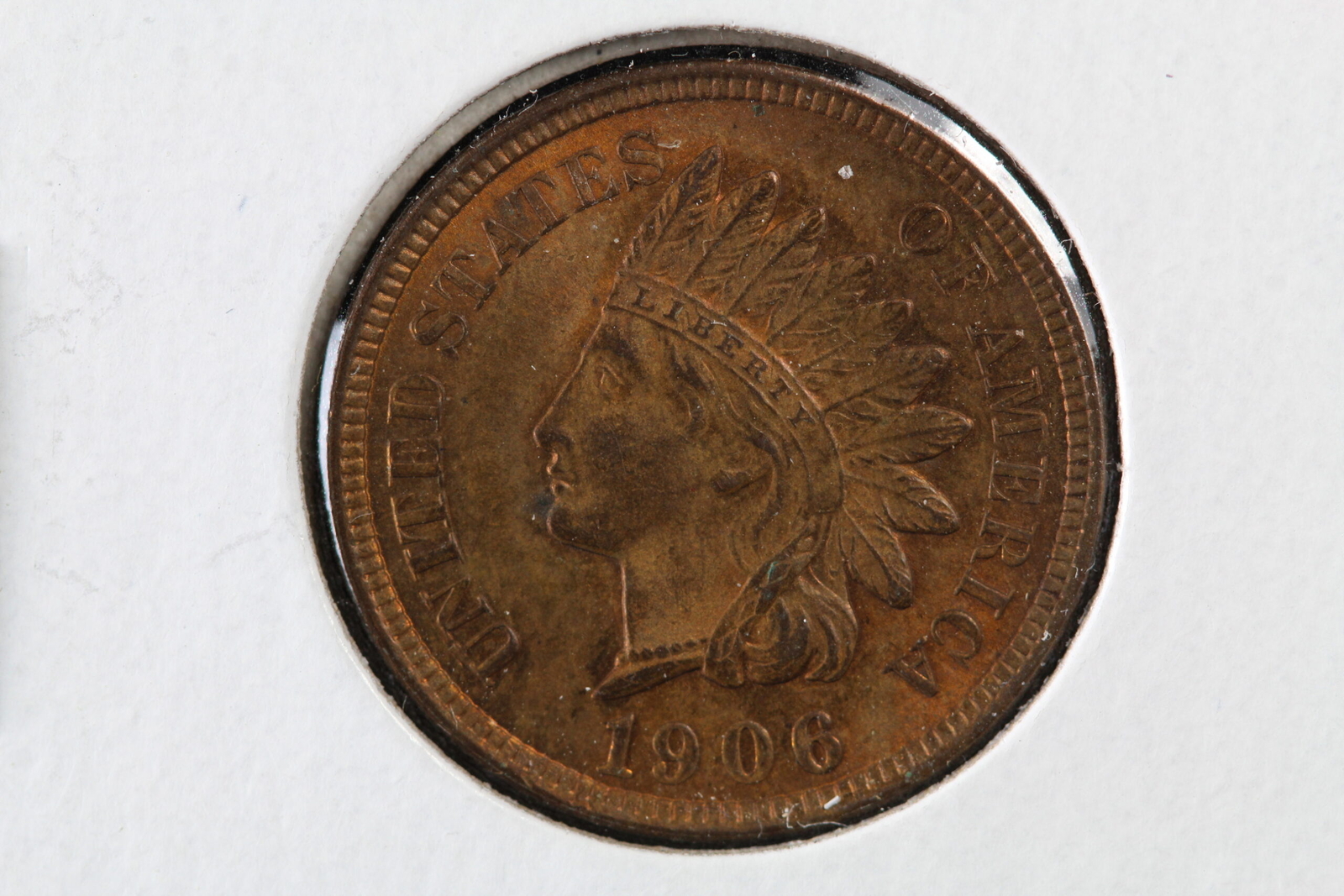 1906 Indian Head Cent CU BU BN 487C
