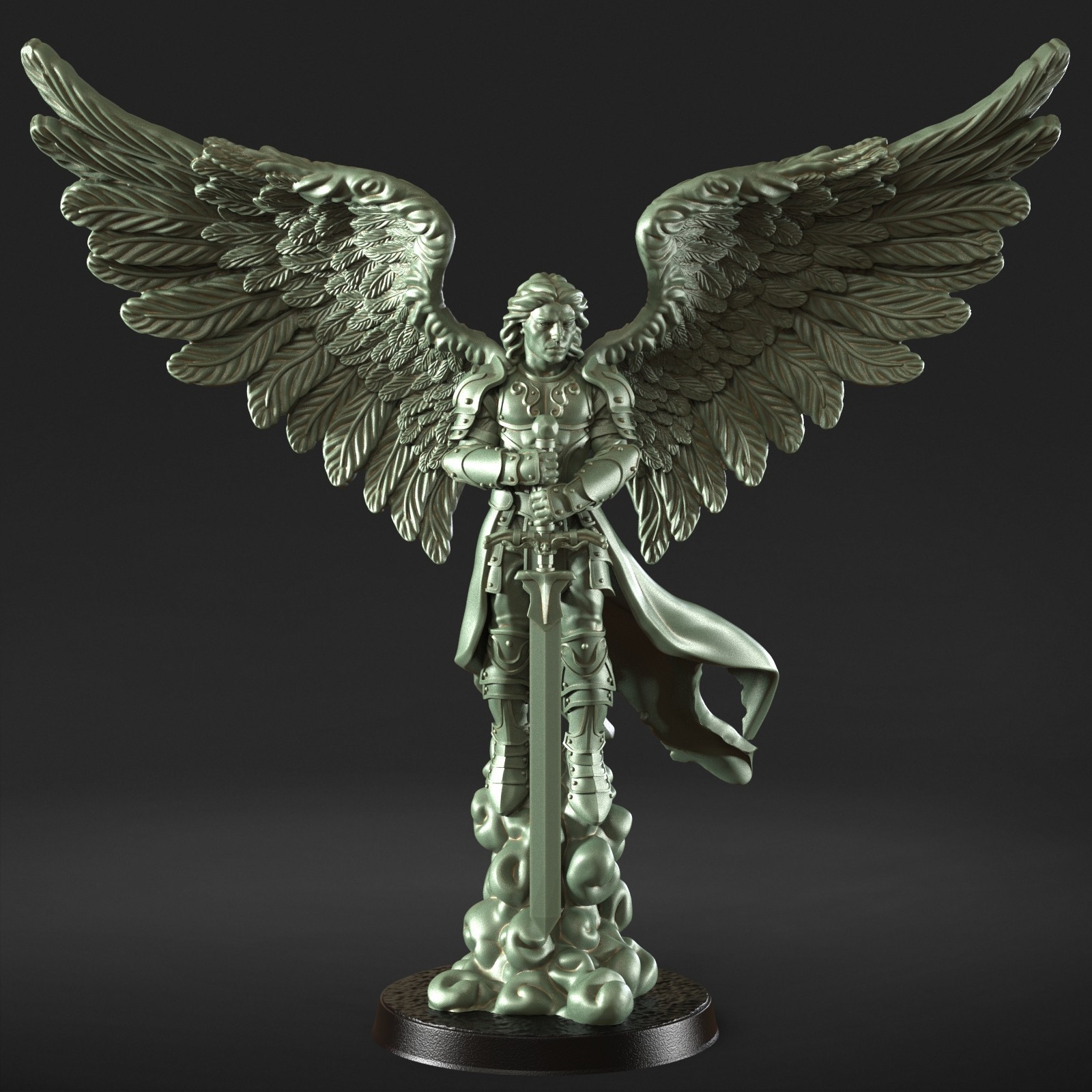 Dungeons and Dragons Playable Character Male Valkyrie Raphael - Paladin, Cleric
