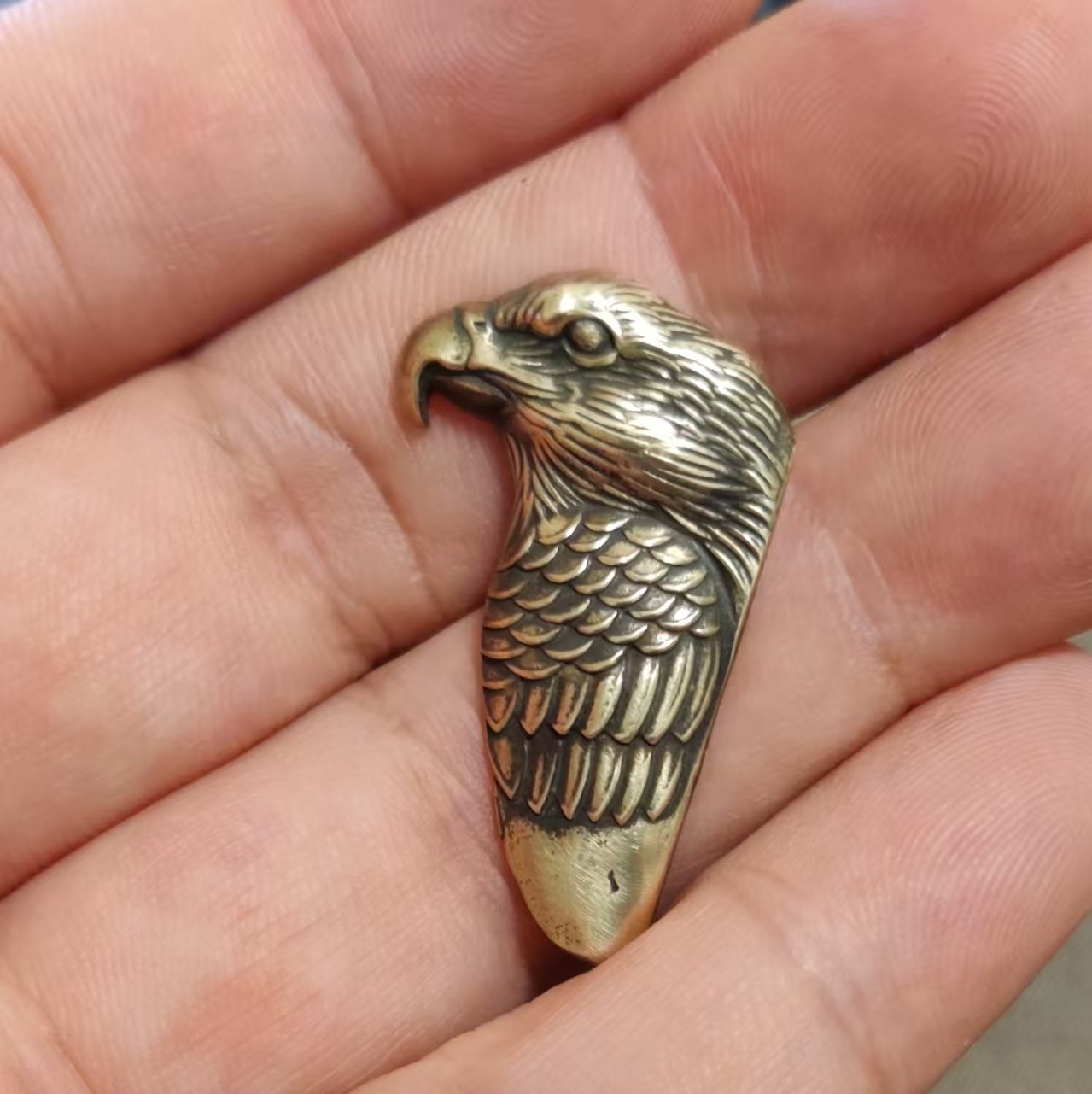 1 piece Lighter accessories Brass Eagle Head Statue DIY sticker