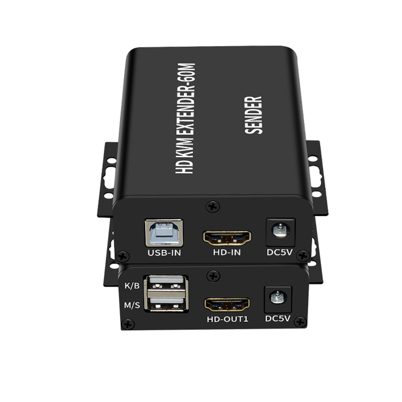 60M Video Extension Adapter HDMI KVM USB-A Keyboard RJ45 Lan Ethernet Extender B