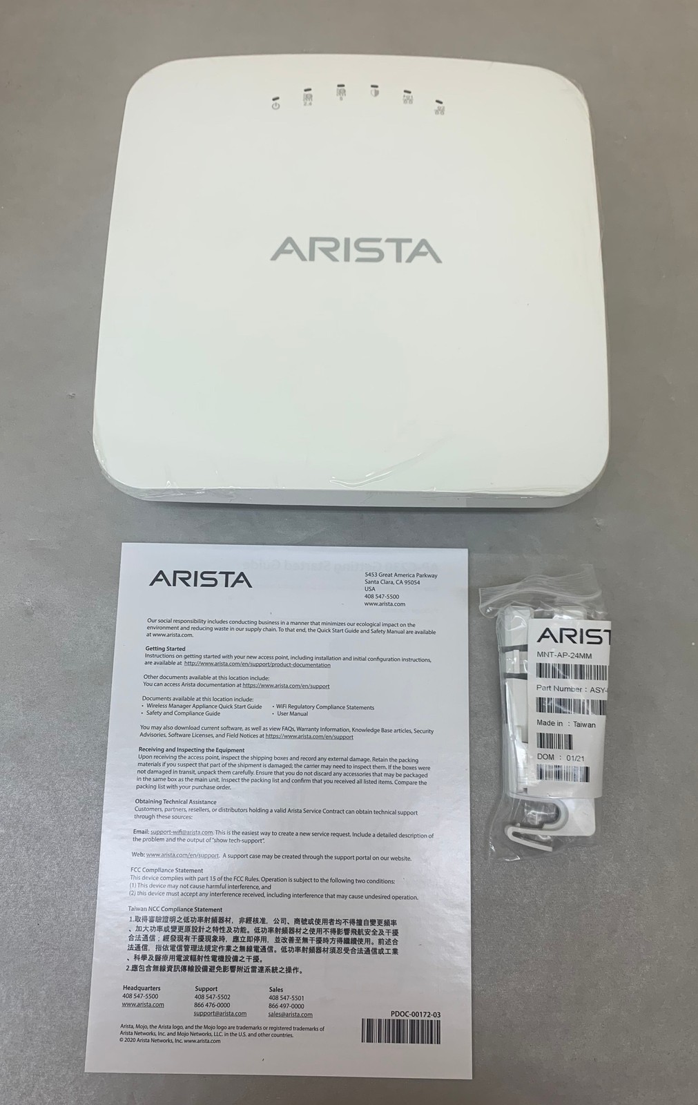 Arista AP-C230 4 x 4 Tri-Radio 802.11ax (WiFi6) Indoor Access Point ASY-72174-02