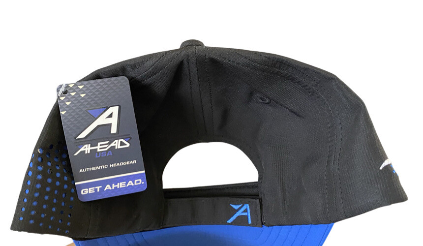 Wolf Dancer Golf Club Hat Lost Pines Black Blue Adjustable Size Ahead