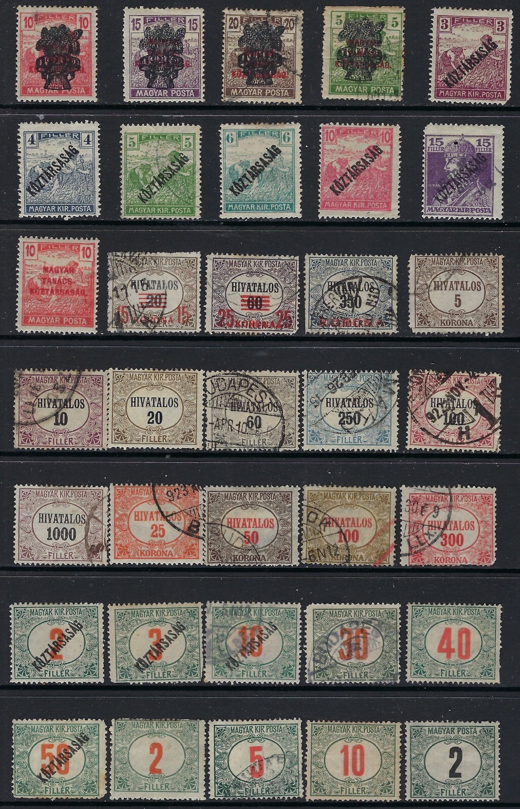 Older Stamps from Hungary ....34R.......J-1015-y