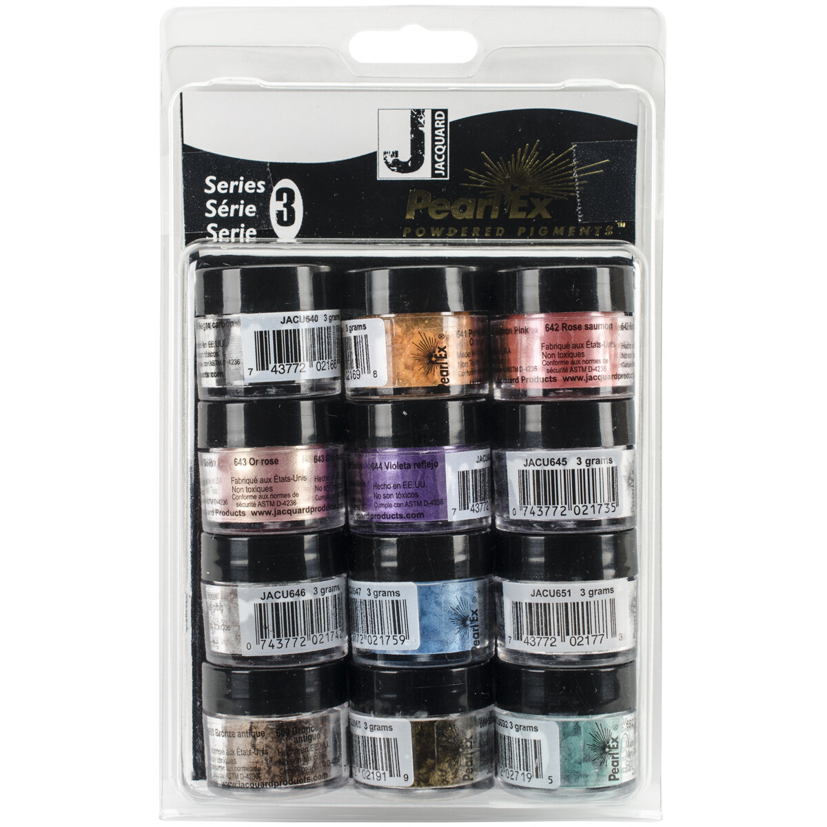 Jacquard Pearl Ex Powdered Pigments 3g 12/Pkg-Series 3 (Pack of 1)