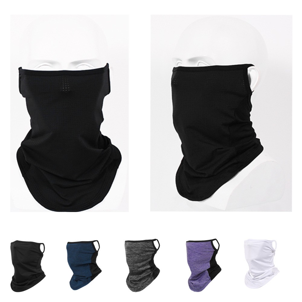 UV Protection Ear Loop Neck Gaiter Face Mask Scarf Cooling Neck Bandana Cover