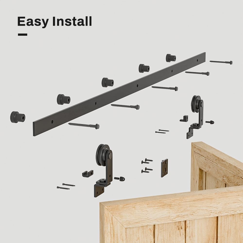 1 pair Top Mount Bifold Sliding Barn Door Hardware Kit Roller ,NO TRACK