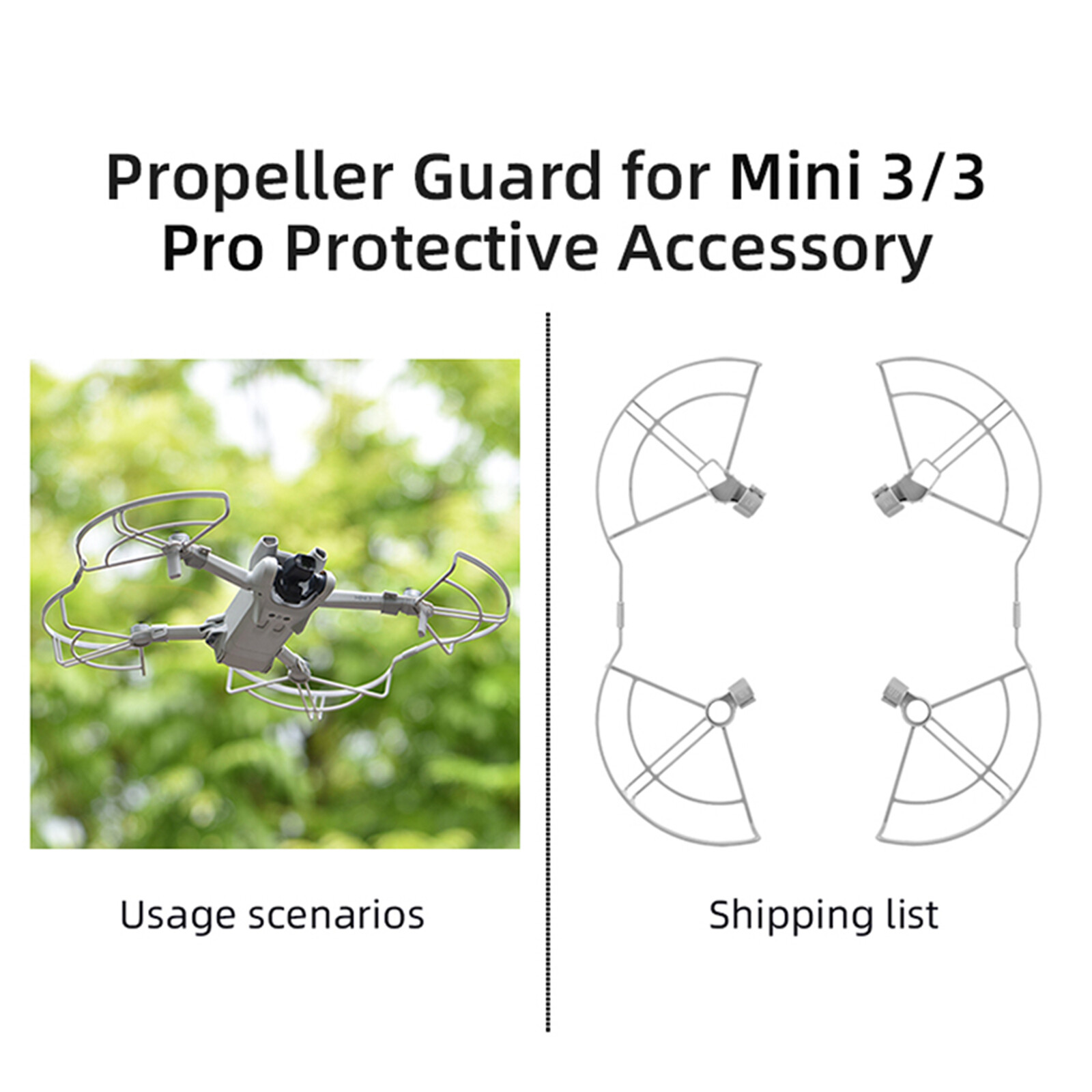 1 Set Propeller Guard Drone Accessories for DJI Mini 3/3 Pro Drone