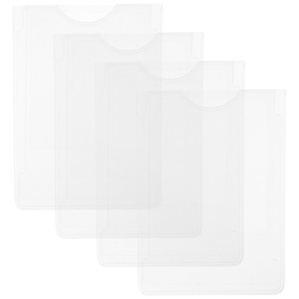 4Pcs Transparent PVC Page Magnifiers with Protective Sleeve for Seniors and Kids