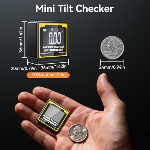 Magnetic Digital Angle Finder | 4-Sided High-Precision Inclinometer with