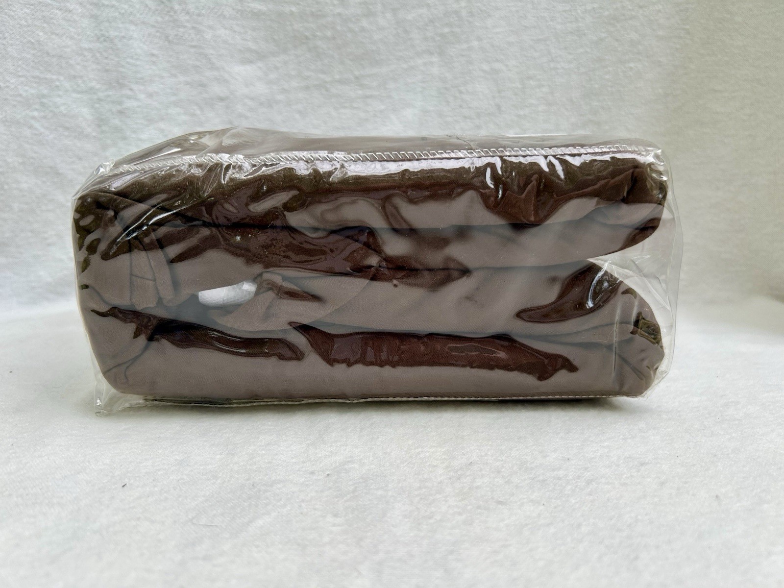 HC Collection Platinum 1800 King Bed Skirt Brown Microfiber Solid 78x80