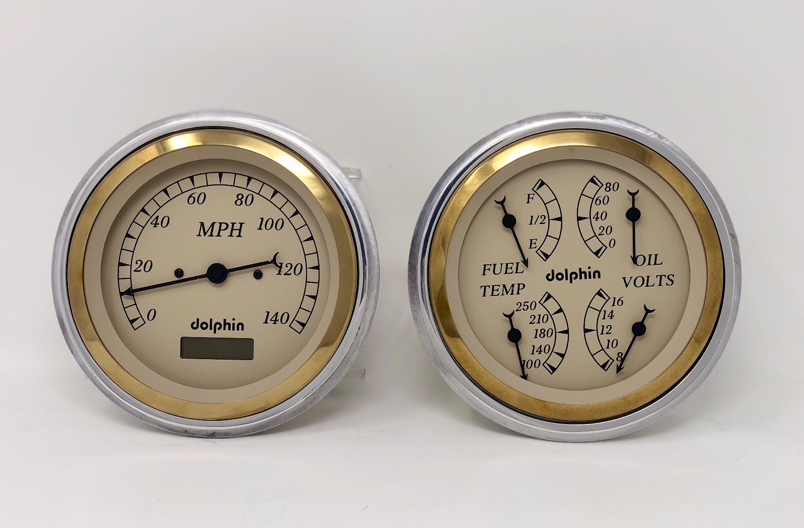 1947 1948 1949 1950 1951 1952 1953 Chevy Truck 5" Gauge Dash Panel Set Gold
