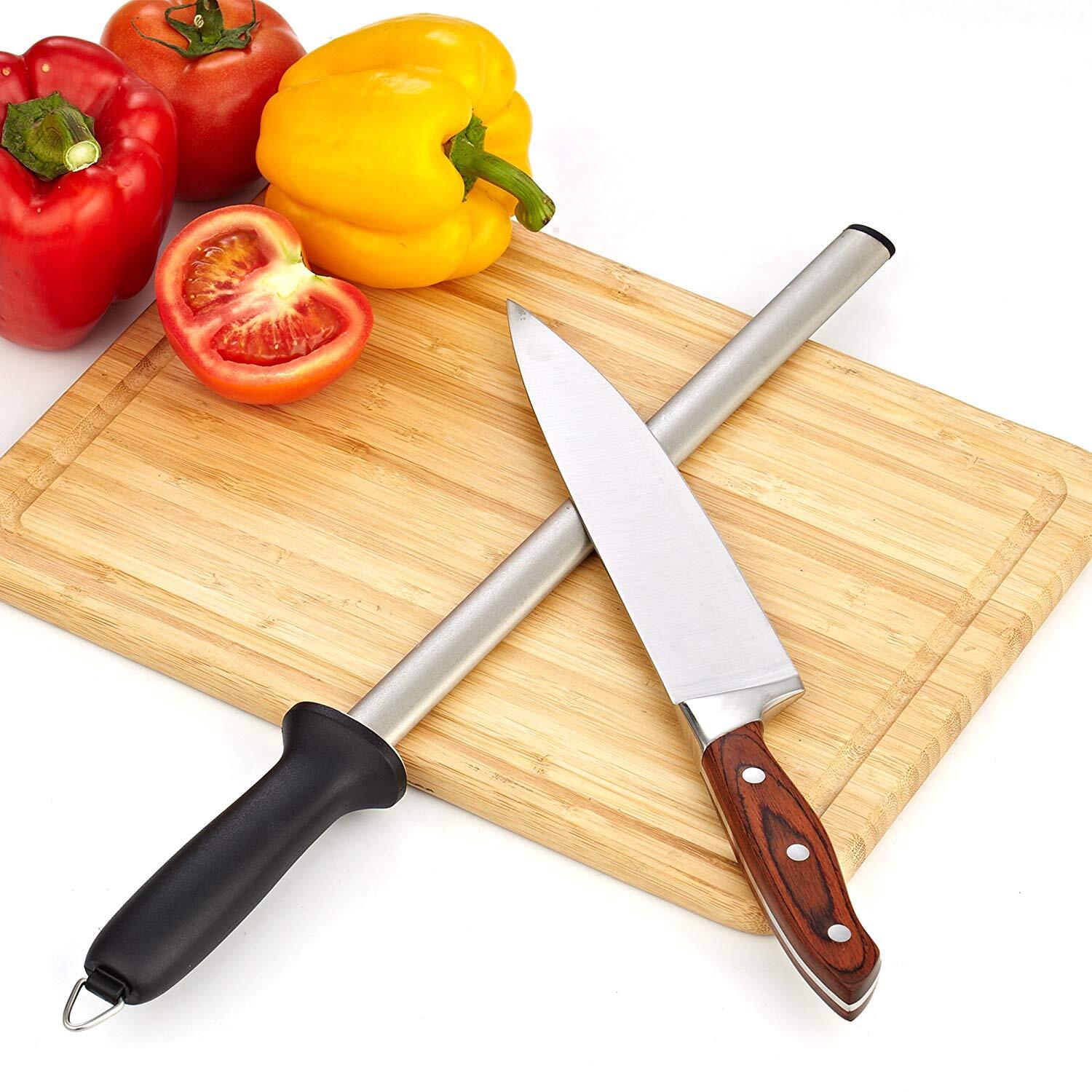 12 Inch Knife Sharpener Steel Sharpening Rod Kitchen Knives Sharpening Tool