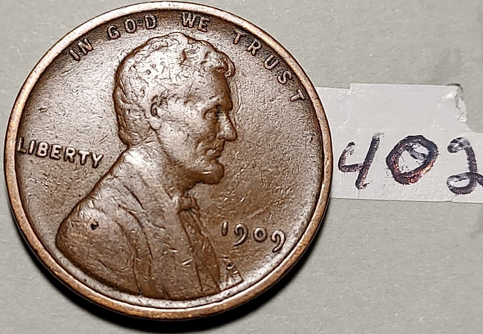 1909 Lincoln Wheat Cent VF VERY FINE #402