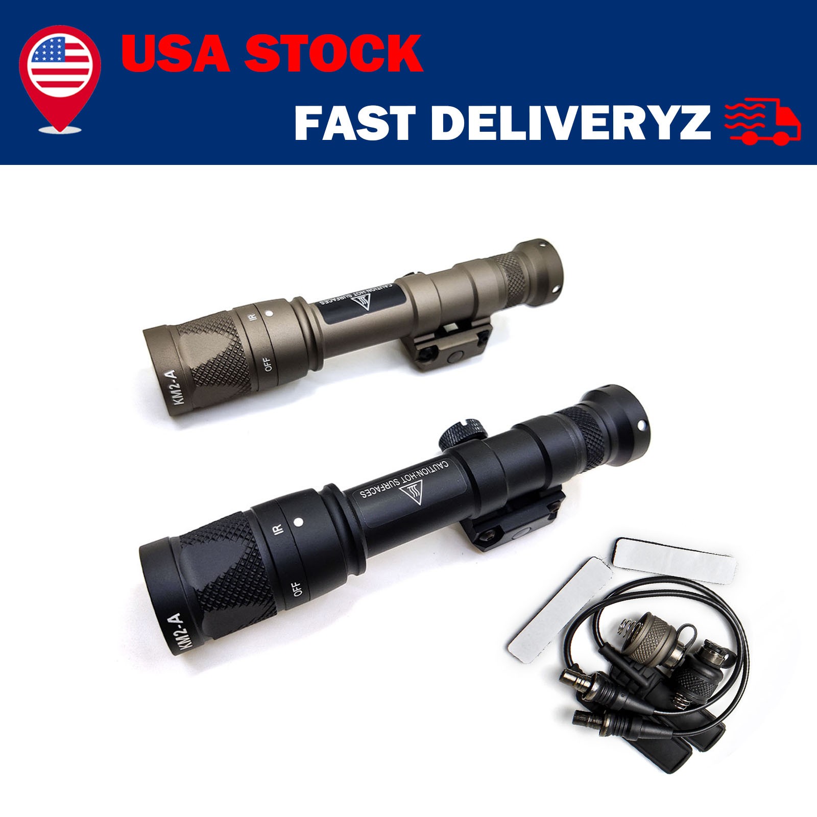 Tactical M600V IR Infrared Light LED Flashlight Hunting Rail with Remote Switch