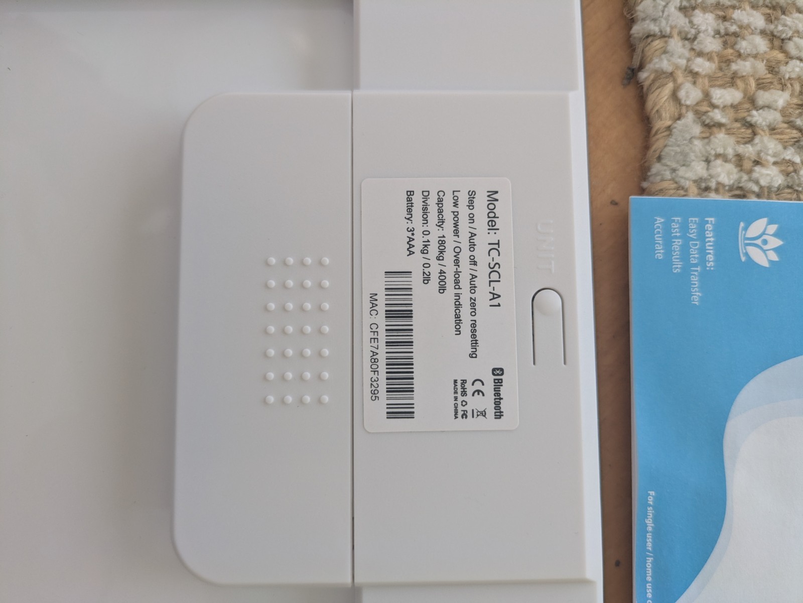 Tenovi Wireless Weight Scale Bluetooth Enabled
